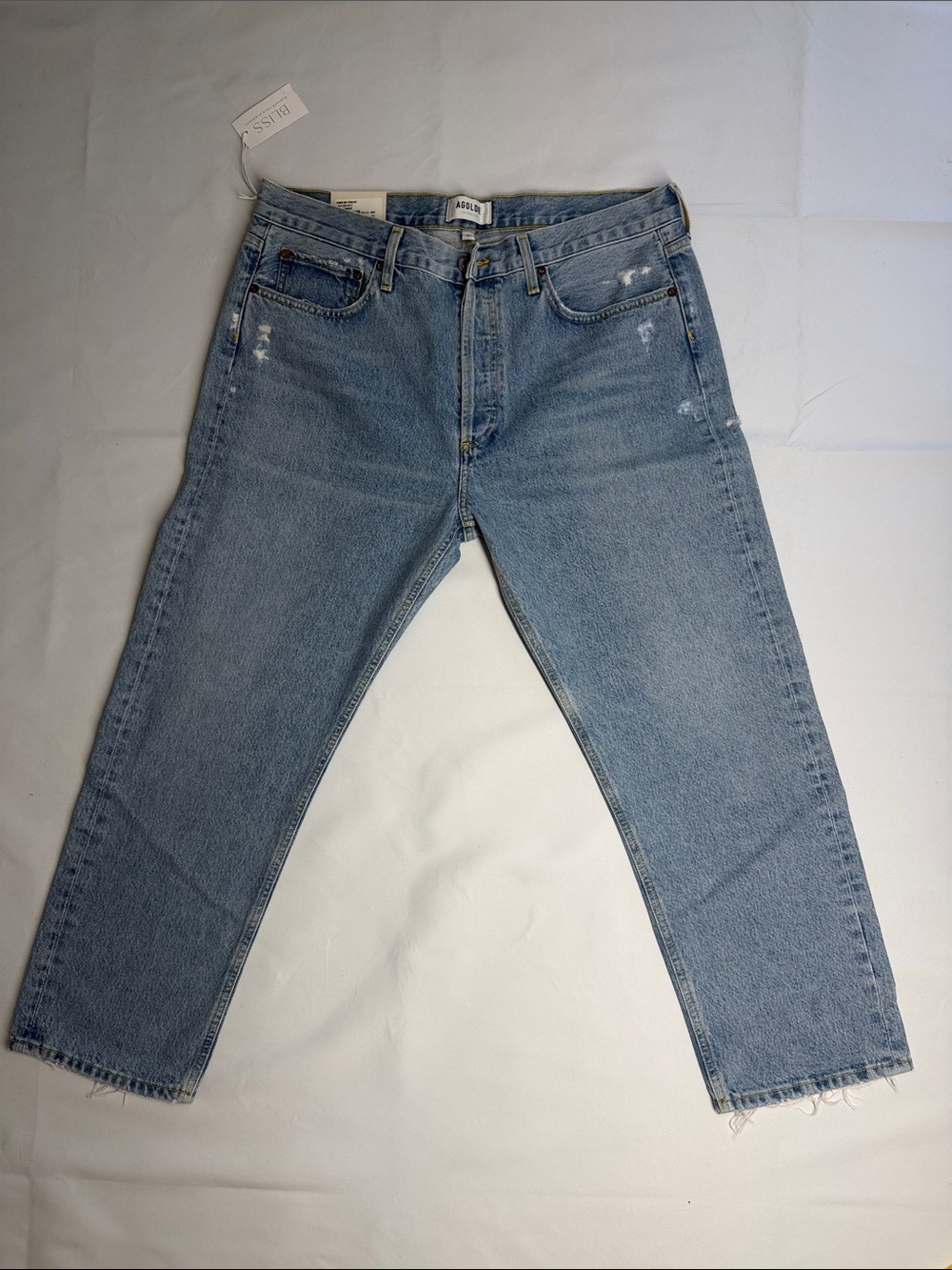 Agolde Light Wash Women’s  Straight Jeans